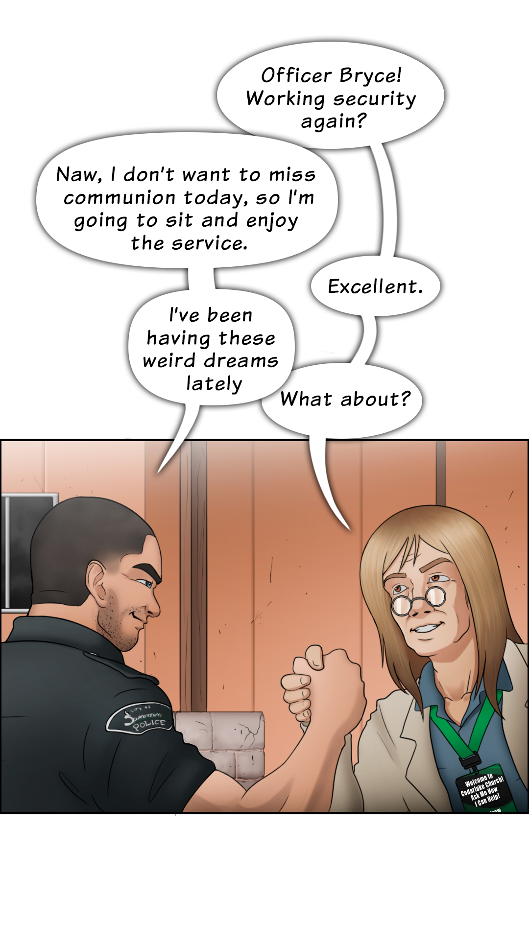 It All Started With a Handshake panel 5